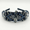 FLORAL PATTERN WITH CRYSTAL AND BEAD- HEADBAND