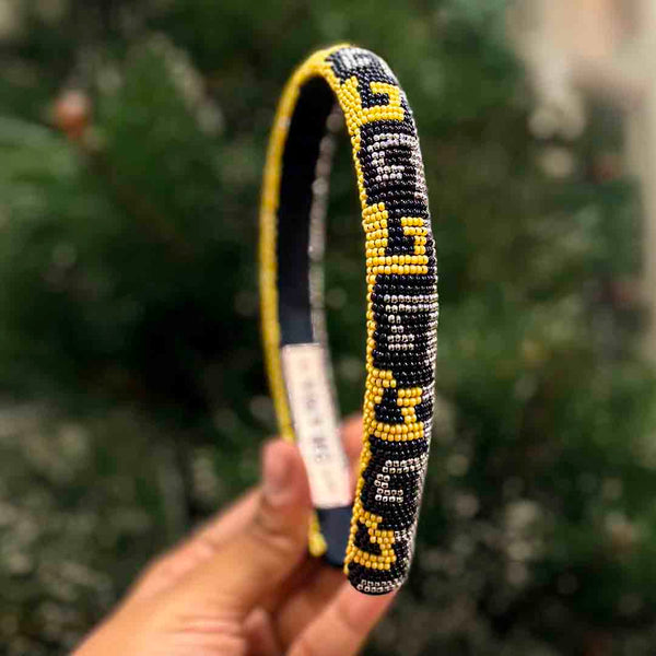 GEOMATRICMULTI COLOR BEADED HAIRBAND