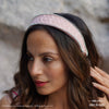 HDC x Emily in Paris Light Pink Tweed Crystal Flat Hair Band