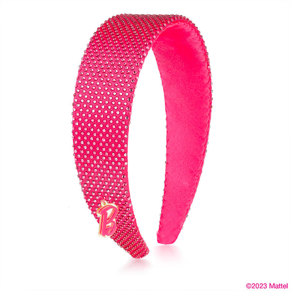 Barbie Rhinestone Flat Hair Band with Barbie Charm-Hot Pink
