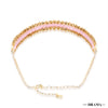 Gold Plated Hair Band with Light Pink Crystals and Transparent Stones