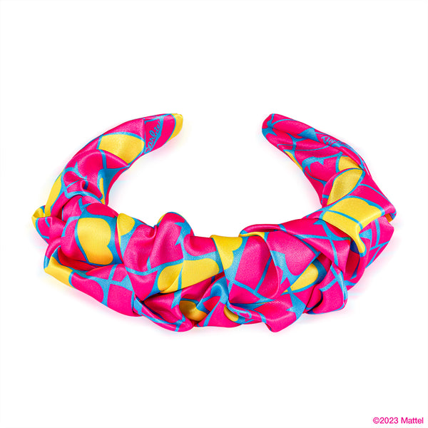 Barbie Satin Ruffle Hair Band - Pink, Blue & Yellow