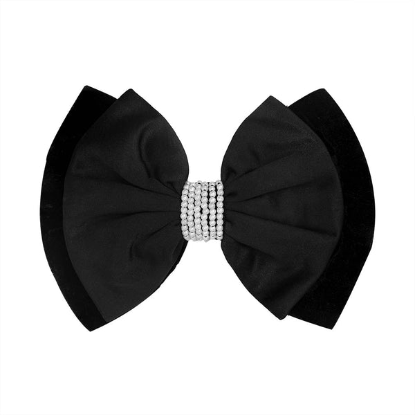 Bling Gift Box with 2 Embroidered Hair Bands & 1 Hair Bow - Black