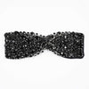 Embellished Crystal Hair Bow Alligator Clip - Black