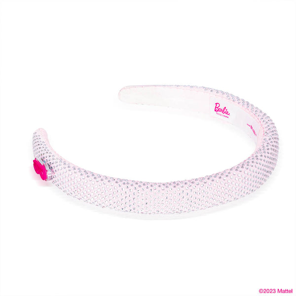 Barbie Rhinestone Puff Hair Band with Barbie Charm - Pink