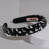 Pearl Puff Hair Band - Black & White