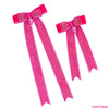 Barbie Crystal Hair Bows with Barbie Charm - Hot Pink