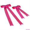 Barbie Crystal Hair Bows with Barbie Charm - Hot Pink