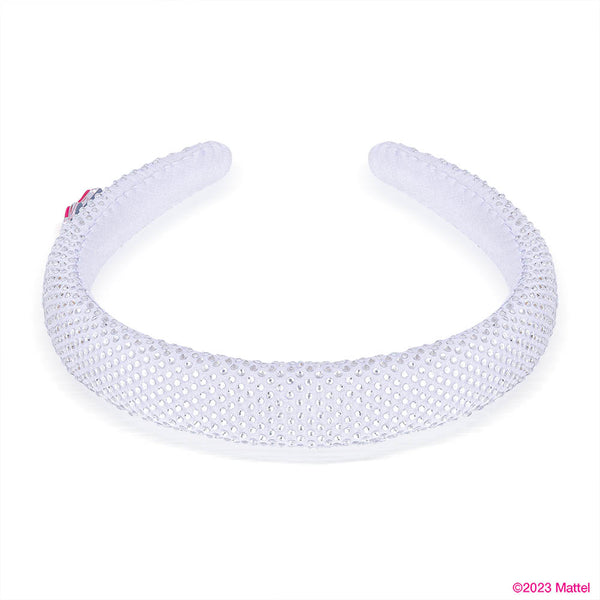 Barbie Rhinestone Puff Hair Bands with Barbie Charm - Set of 3 - Pink, Blue & Lilac