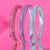 Barbie Sequins Puff Hair Bands with Barbie Charm - Set of 3 - Pink, Blue & Lilac