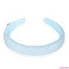 Barbie Rhinestone Puff Hair Bands with Barbie Charm - Set of 3 - Pink, Blue & Lilac
