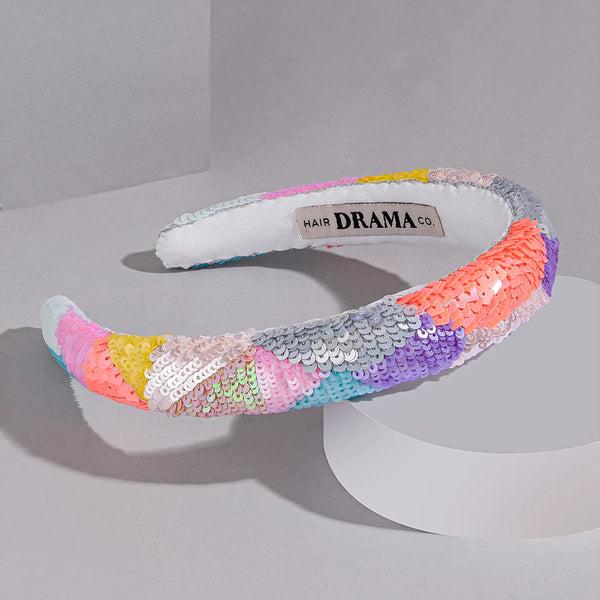 Glam Gift Box with 2 Embroidered Puff Hair Bands - Pastel