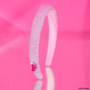 Barbie Rhinestone Puff Hair Band with Barbie Charm - Pink
