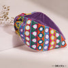Mirrorwork Knotted Headband - Purple