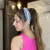 HDC x Emily in Paris Crystal Mesh Knotted Hair Band - White