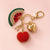 EmbellishedWatermelon Bag Charm - Red