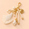 Embellished Vacay Bag Charm - White