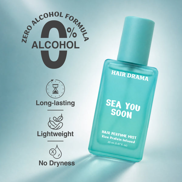 Sea You Soon Hair Perfume Mist, 20ml — Fresh Aquatic | 0% Alcohol with Rice Protein