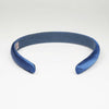 100% Mulberry Silk Puff Hair Band with Rhinestones - Royal Blue
