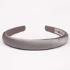 100% Mulberry Silk Puff Hair Band with Rhinestones - Grey