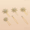 Celeste Crystal U Hair Pins - Set of 6 - Gold