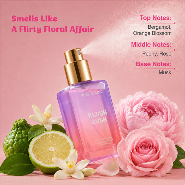 Blush Rush Gift Set – Set of 7 with Zero-alcohol Hair Perfume Mist
