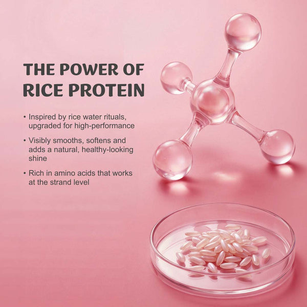 Rice protein infused hair perfume set that smooths frizz, boosts shine and leaves hair softly scented