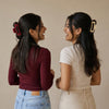 Mochi Jelly Claw Clips - Set of 2 - Red & White