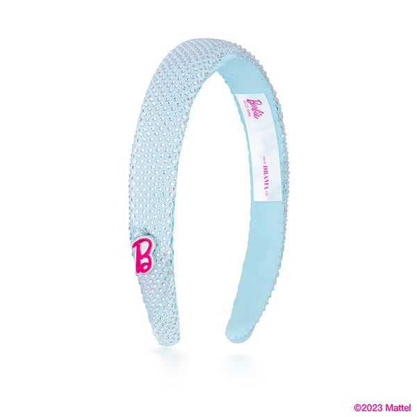 Barbie Rhinestone puff Hair Band with Barbie Charm-Blue