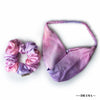 Tie-Dye Cross-Knot Stretch Headband & Scrunchie Set - Pink & Lilac