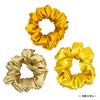 Shades of Tan Satin Scrunchies - Set of 3