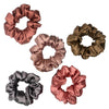 Pretty Pinks Satin Scrunchies - Set of 5