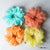 Pastel Glass Tissue Scrunchies - Set of 4