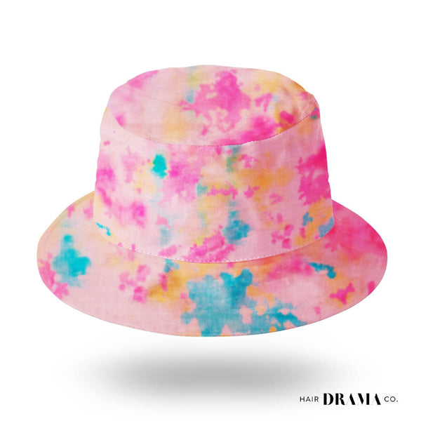 Tie-Dye Bucket Hat - Pink & Blue