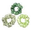 Love me Sage Satin Scrunchies - Set of 3