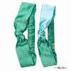 Silk Satin Braided Stretch Headband- Set of 2 - Sea Green & Blue