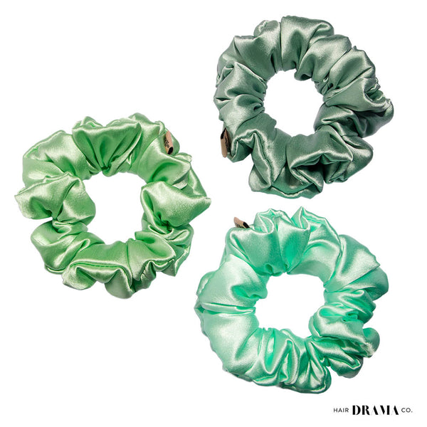 Quartz Satin Scrunchies - Set of 3