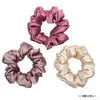 Lavender Blush Satin Scrunchies - Set of 3
