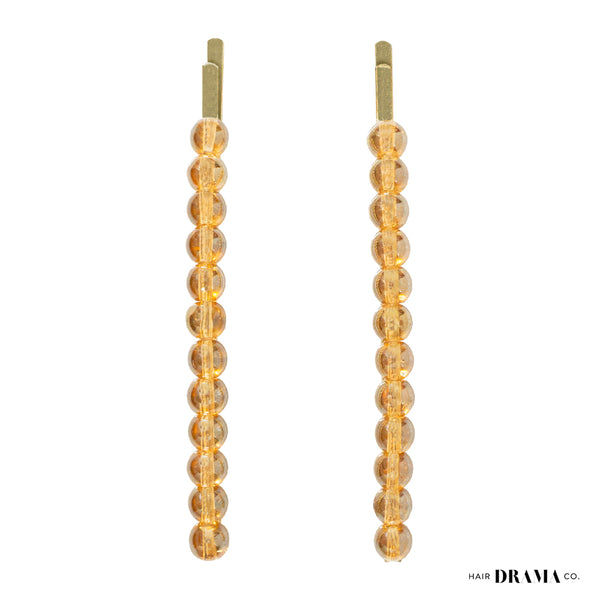 Shine Hair Pins - Set of 2 - Champagne