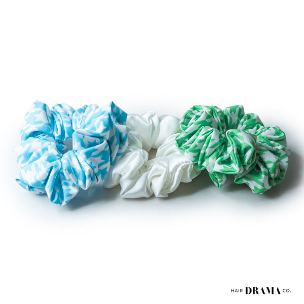 Houndstooth Scrunchies - Set of 3