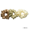 Shades of Beige Satin Scrunchies - Set of 3
