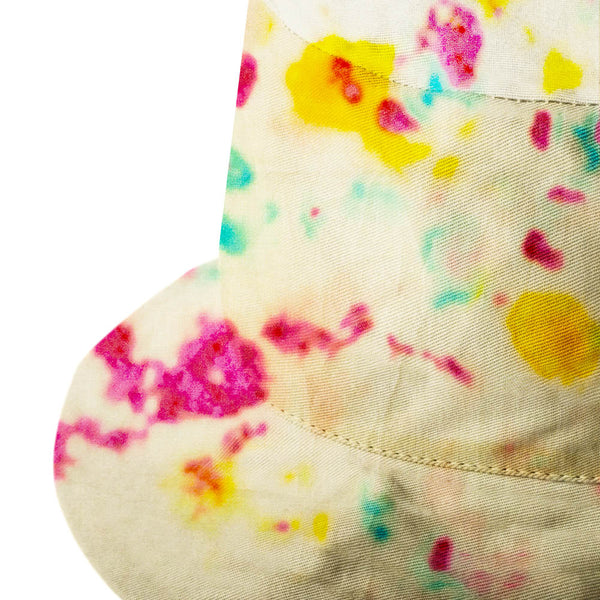 Tie-Dye Bucket Hat - Pink & Yellow