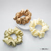 Shades of Beige Satin Scrunchies - Set of 3