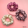 Lavender Blush Satin Scrunchies - Set of 3