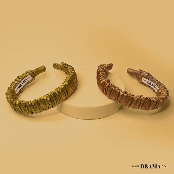 Lucy Headband - Brown & Gold