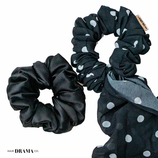 Polka Georgette Scrunchies - Set of 2