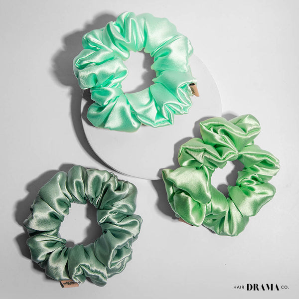 Quartz Satin Scrunchies - Set of 3