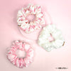Flamingo Satin Scrunchies - Set of 3