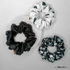Classics Black & White Printed Satin Scrunchies - Set of 3