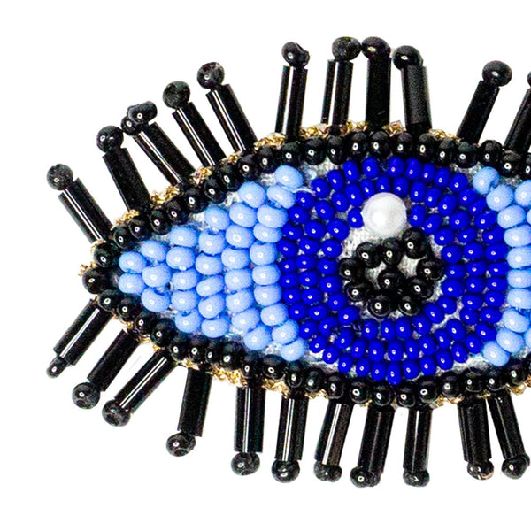Evil Eye Hair Clip - Blue